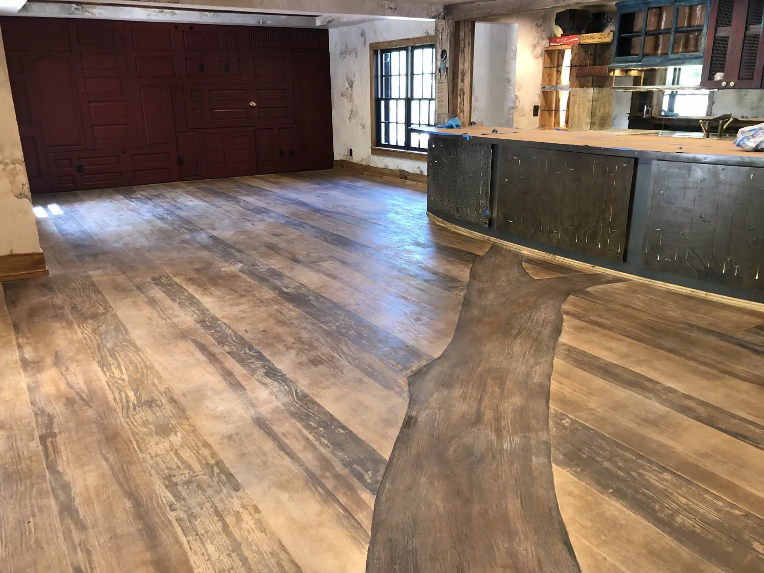Decorative concrete flooring project by Coastal Concrete Studio