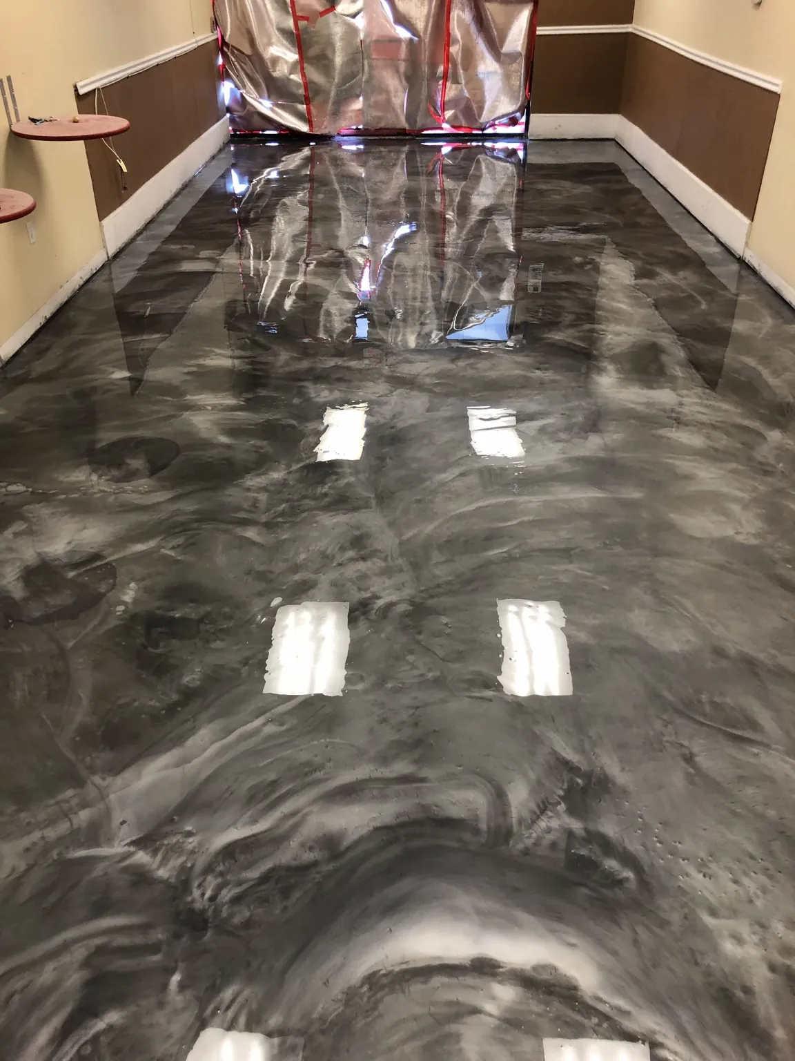 Decorative concrete flooring project by Coastal Concrete Studio