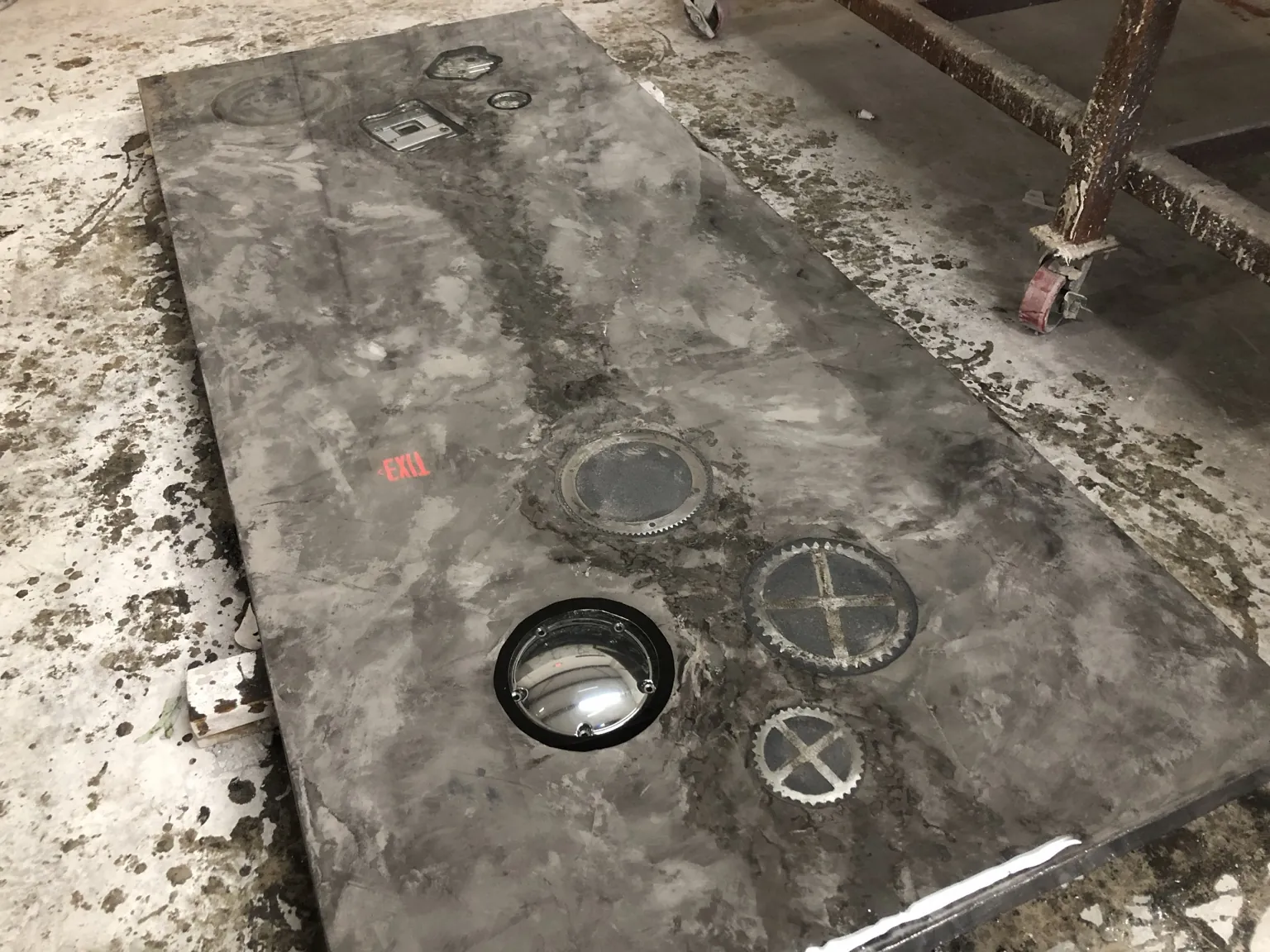 Custom concrete artwork and specialty detail by Coastal Concrete Studio